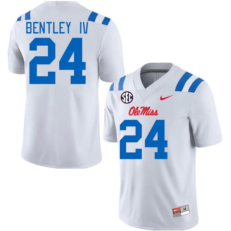 Men #24 Ulysses Bentley IV Ole Miss Rebels 2024 New Uniforms College Football Jerseys Stitched-White